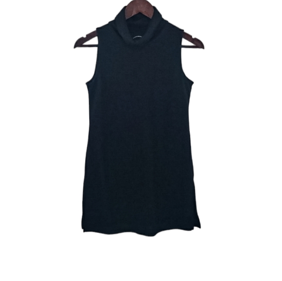 INC International Concepts Classic Black Knit Sleeveless Turtleneck Tunic - Picture 1 of 7